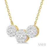 Lovebright Essential Three Stone Diamond Necklace