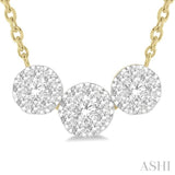 Lovebright Essential Three Stone Diamond Necklace