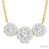 Lovebright Essential Three Stone Diamond Necklace