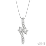 2 Stone Diamond Pendant