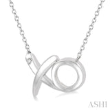 Silver X & O Diamond Fashion Pendant