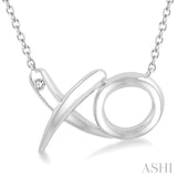 Silver X & O Diamond Fashion Pendant