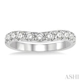 Curved Diamond Wedding Band