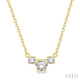 Three Stone Diamond Necklace