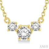 Three Stone Diamond Necklace