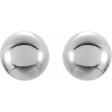 14K White 4 mm Ball Stud Earrings