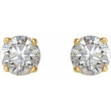 Round 4-Prong Lightweight Stud Earrings