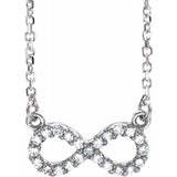 14K White 1/6 CTW Natural Diamond Infinity 17