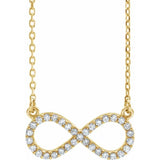 14K Yellow 1/6 CTW Natural Diamond Infinity 17