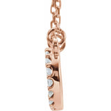 14K Rose 1/6 CTW Natural Diamond Infinity 17