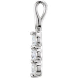 Platinum 9/10 CTW Natural Diamond Three-Stone Pendant