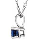 14K Yellow 3 mm Natural Blue Sapphire Youth Solitaire 14