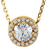 14K Yellow 1/5 CTW Natural Diamond Halo-Style 16