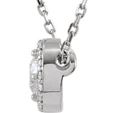 Platinum 1/5 CTW Natural Diamond Halo-Style 16