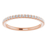 14K Rose 1/4 CTW Natural Diamond Anniversary Band