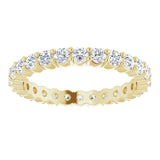14K Yellow 3/4 CTW Natural Diamond Eternity Band Size 4.5