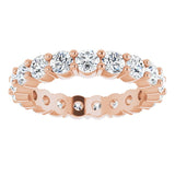 14K Rose 1 5/8 CTW Natural Diamond Eternity Band Size 4