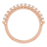 14K Rose 1/2 CTW Natural Diamond Anniversary Band