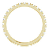 14K Yellow 5/8 CTW Natural Diamond French-Set Anniversary Band