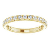 14K Yellow 5/8 CTW Natural Diamond French-Set Anniversary Band