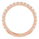 14K Rose 1/2 CTW Natural Diamond French-Set Anniversary Band