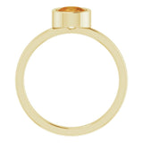 14K Yellow 6 mm Natural Citrine Ring