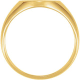 10K Yellow 11x9.5 mm Oval Signet Ring