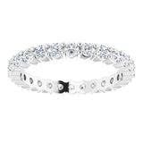 14K White 3/4 CTW Natural Diamond Eternity Band Size 5