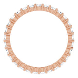 14K Rose 3/4 CTW Natural Diamond Eternity Band Size 7.5