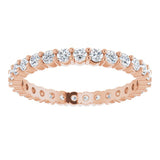14K Rose 3/4 CTW Natural Diamond Eternity Band Size 8