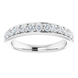 Platinum 5/8 CTW Natural Diamond Anniversary Band