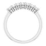 14K White 3/8 CTW Natural Diamond Anniversary Band