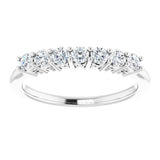 14K White 3/8 CTW Natural Diamond Anniversary Band