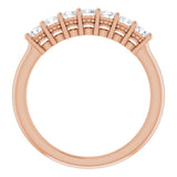 14K Rose 3/8 CTW Natural Diamond Anniversary Band