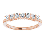14K Rose 3/8 CTW Natural Diamond Anniversary Band