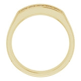 14K Yellow 1/3 CTW Natural Diamond Milgrain Band