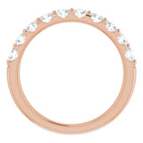 14K Rose 3/4 CTW Natural Diamond Anniversary Band