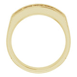 14K Yellow 1 CTW Natural Diamond Milgrain Band
