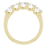 14K Yellow 1 1/3 CTW Natural Diamond Anniversary Band