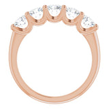 14K Rose 1 1/3 CTW Natural Diamond Anniversary Band