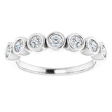 14K White 3/8 CTW Natural Diamond Anniversary Band