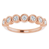 14K Rose 3/8 CTW Natural Diamond Anniversary Band
