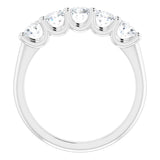 14K White 1 CTW Natural Diamond Anniversary Band