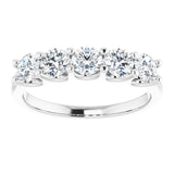 14K White 1 CTW Natural Diamond Anniversary Band