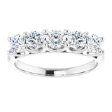 14K White 1 CTW Natural Diamond Anniversary Band