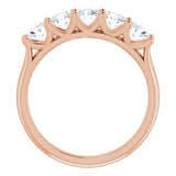 14K Rose 1 CTW Natural Diamond Anniversary Band