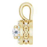 14K Yellow 3/8 CTW Natural Diamond Pendant