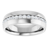 14K White 3/8 CTW Natural Diamond Band