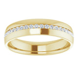 14K Yellow 3/8 CTW Natural Diamond Band