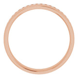 14K Rose 3/8 CTW Natural Diamond Band